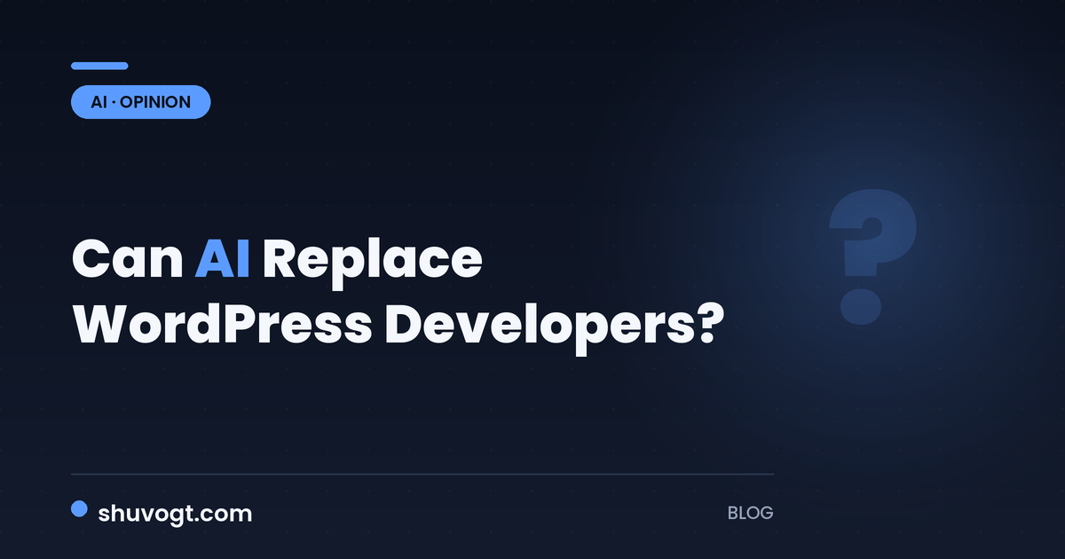 Can AI Replace WordPress Developers in 2026? An Honest Take